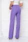 Purple trousers flared slightly elastic fabric long - StarShinerS high waisted 3 - StarShinerS.com