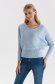 Lightblue sweater knitted loose fit raised pattern 2 - StarShinerS.com