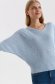 Pulover din tricot albastru-deschis cu croi larg si model in relief - Top Secret 4 - StarShinerS.ro