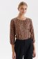 Nude women`s blouse thin fabric loose fit with rounded cleavage 2 - StarShinerS.com
