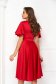 - StarShinerS red dress from satin midi cloche with bell sleeve 3 - StarShinerS.com