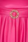 Fuchsia Satin Midi Dress in Flared Style with Bell Sleeves - StarShinerS 6 - StarShinerS.com
