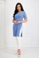 Lightblue t-shirt lycra long with rounded cleavage - StarShinerS 5 - StarShinerS.com