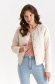 Cream jacket from slicker short cut loose fit lateral pockets 2 - StarShinerS.com
