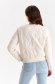 Cream jacket from slicker short cut loose fit lateral pockets 3 - StarShinerS.com
