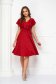 - StarShinerS red dress crepe short cut cloche with glitter details 5 - StarShinerS.com