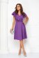 Purple Crepe Knee-Length A-Line Dress with Glitter Applications - StarShinerS 4 - StarShinerS.com
