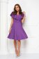 Purple Crepe Knee-Length A-Line Dress with Glitter Applications - StarShinerS 3 - StarShinerS.com