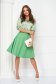 Lightgreen skirt cloche midi with pockets slightly elastic fabric - StarShinerS 1 - StarShinerS.com