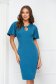 Petrol Green Fabric Knee-Length Pencil Dress with Bell Sleeves - StarShinerS 1 - StarShinerS.com