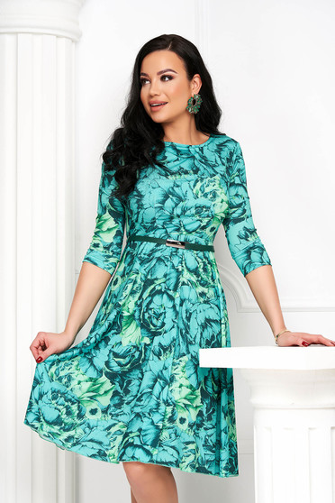Green dresses, Lycra thin fabric cloche with elastic waist dress - StarShinerS.com