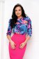Women`s blouse georgette loose fit high shoulders with print details 3 - StarShinerS.com