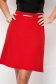 - StarShinerS red skirt slightly elastic fabric with metal accessories flaring cut 1 - StarShinerS.com