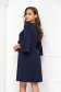 Dark blue dress slightly elastic fabric short cut loose fit with ruffle details - StarShinerS 2 - StarShinerS.com