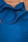 Petrol blue dress slightly elastic fabric with ruffle details midi pencil - StarShinerS 5 - StarShinerS.com