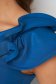 Petrol blue dress midi cloche elastic cloth with ruffled sleeves - StarShinerS 5 - StarShinerS.com