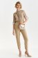 Beige women`s shirt thin fabric loose fit with print details 4 - StarShinerS.com