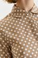 Beige women`s shirt thin fabric loose fit with print details 6 - StarShinerS.com