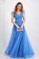 Lightblue dress from tulle long cloche with embellished accessories feather details 3 - StarShinerS.com