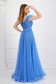 Lightblue dress from tulle long cloche with embellished accessories feather details 4 - StarShinerS.com