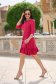 Fuchsia dress crepe short cut cloche with rounded cleavage - StarShinerS 4 - StarShinerS.com