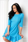 Lightblue dress crepe short cut cloche with rounded cleavage - StarShinerS 5 - StarShinerS.com