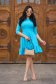 Lightblue dress crepe short cut cloche with rounded cleavage - StarShinerS 4 - StarShinerS.com