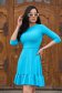 Lightblue dress crepe short cut cloche with rounded cleavage - StarShinerS 1 - StarShinerS.com