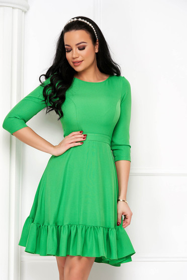 Bell dresses, Lightgreen dress crepe short cut cloche with rounded cleavage - StarShinerS - StarShinerS.com