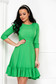Lightgreen dress crepe short cut cloche with rounded cleavage - StarShinerS 4 - StarShinerS.com