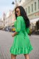 Lightgreen dress crepe short cut cloche with rounded cleavage - StarShinerS 2 - StarShinerS.com