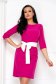 Pink pencil dress made of slightly elastic fabric with side pockets - Lady Pandora 1 - StarShinerS.com