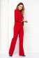 Red cardigan crepe with easy cut lateral pockets - StarShinerS 4 - StarShinerS.com