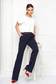 Dark blue trousers crepe long flared with pockets - StarShinerS 1 - StarShinerS.com