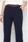 Dark blue trousers crepe long flared with pockets - StarShinerS 5 - StarShinerS.com