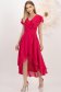 StarShinerS fuchsiová šaty zvonový skleník závoj přes koleno 1 - StarShinerS.cz
