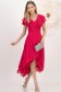 StarShinerS fuchsiová šaty zvonový skleník závoj přes koleno 3 - StarShinerS.cz