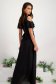 Asymmetrical Long Black Chiffon Dress with Cut-out Shoulders - StarShinerS 3 - StarShinerS.com