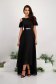 Asymmetrical Long Black Chiffon Dress with Cut-out Shoulders - StarShinerS 1 - StarShinerS.com