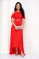- StarShinerS red dress voile fabric asymmetrical long both shoulders cut out 5 - StarShinerS.com