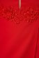 Rochie din stofa usor elastica rosie tip creion petrecuta cu umeri bufanti si broderie florala - StarShinerS 6 - StarShinerS.ro