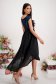 - StarShinerS black dress off-shoulder voile fabric with sequins asymmetrical cloche 2 - StarShinerS.com