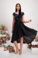 - StarShinerS black dress off-shoulder voile fabric with sequins asymmetrical cloche 4 - StarShinerS.com