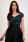 Asymmetric Black Chiffon and Sequin Dress with Bare Shoulders - StarShinerS 6 - StarShinerS.com