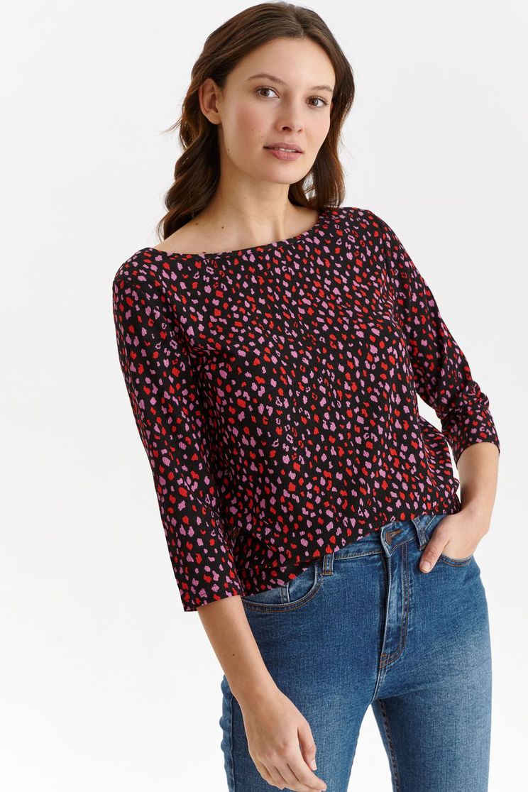 Blouses, Black women`s blouse georgette loose fit - StarShinerS.com