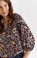 Black women`s blouse loose fit georgette cut-out bust design 5 - StarShinerS.com