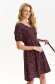 Black dress cloche georgette short sleeves 1 - StarShinerS.com