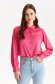 Pink women`s shirt loose fit from satin fabric texture 1 - StarShinerS.com