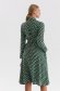 Green dress cloche with pockets shirt dress thin fabric 3 - StarShinerS.com