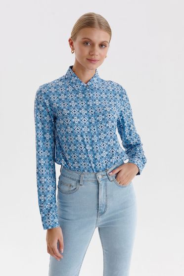 Casual shirts, White women`s shirt loose fit long sleeved - StarShinerS.com